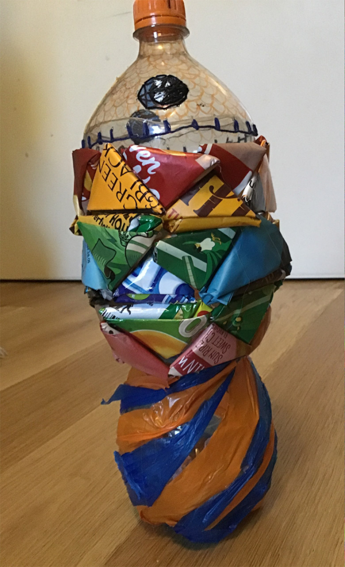 Recycled Plastic Pots by Zoe, aged 13