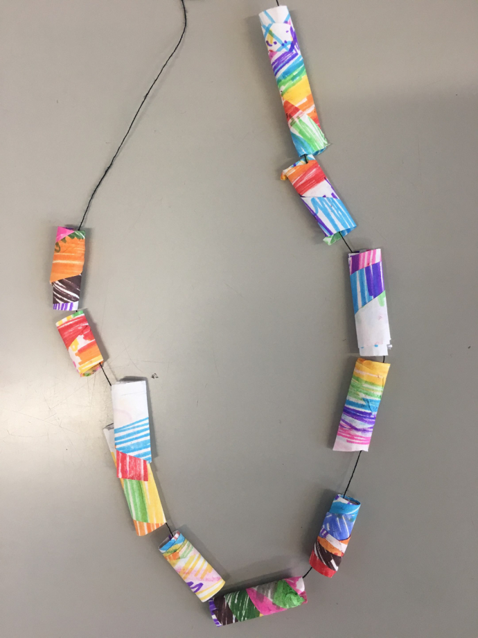 Paper Necklace by Sara, aged 10