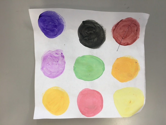 Dot-printing by Sara, aged 10